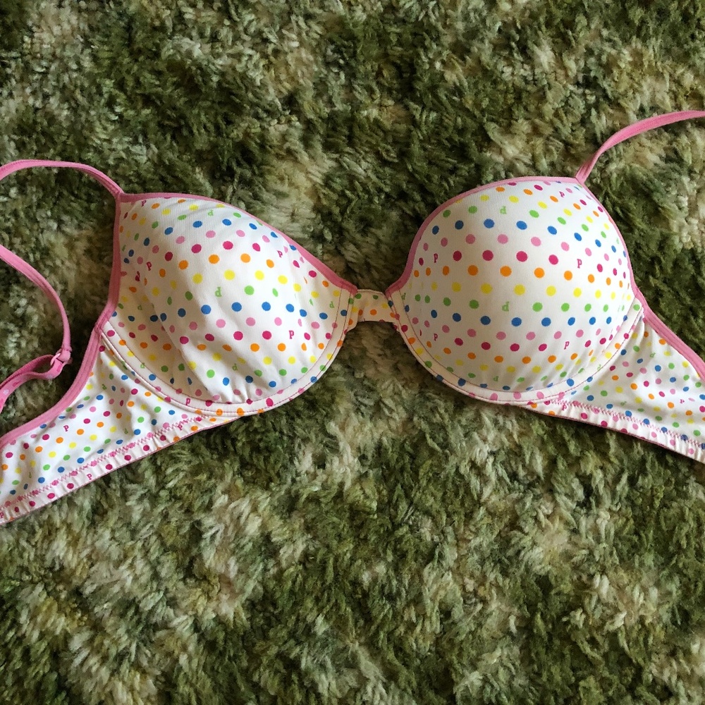 Victoria Secret White Polka Dot Bra